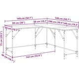  Stol Umjetnički hrast 149 x 149 x 75 cm Konstruirano drvo | shoptok.hr