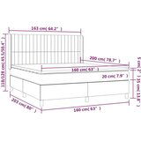  Box spring postelja z vzmetnico črna 160x200 cm blago | Shoptok.si