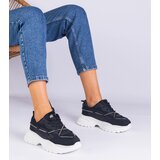 Gemre Black women's sneakers decorated with rhinestone cord Masala | Shoptok.si