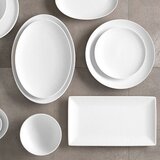 Maxwell williams Pravokoten krožnik Caviar 27,5x16 / bel / porcelan, (20456612) | Shoptok.si