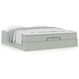  Ottoman krevet s madracem svijetlo sivi 200x200 cm baršun | shoptok.hr
