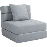  Fotelja na razvlačenje s funkcijom kreveta uključujući 1 jastuk 70 cm x 70 cm x 61 cm svijetlo siva Cijene