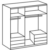 Modern Living Omara S Klasičnimi Vrati Level 36 C, Siva, Barva Hrasta | Shoptok.si