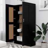 Ormarić za knjige crni 82,5 x 30,5 x 150 cm konstruirano drvo | shoptok.hr