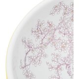 Nadgradni umivaonik bijelo-žuti okrugli Φ 41 x 14 cm keramički | shoptok.hr