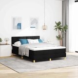 Box LED Box Spring Postelja z vzmetnico Črna 140 x 190 cm blago, (5000123898) Cene