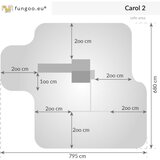 Fungoo Set CAROL 2 sivo - bijelo - drveno dječje igralište | shoptok.hr