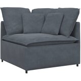  Modularna sofa s jastucima, baršunasta, tamno siva | Shoptok.si