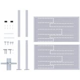  Vrtna vrata Srebrno 85 x 97 cm Nehrđajući čelik | shoptok.hr