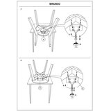 Molarem Home stolica Brando - Tkanina + drvo | shoptok.hr