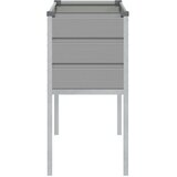  Cvetlično korito Svetlo siva 100 x 45 x 90 cm Cinkana jeklena, (5000207561) | Shoptok.si