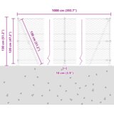 vidaXL Hexagonalna ograja Zelena 1,2x10 m Jeklo, Stebri z osnovnimi ploščami 7 kos Ø32mm 68,5cm Galvanizirano jeklo | Shoptok.si