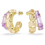 Swarovski Uhani svetlo rjava / zlata / lila | Shoptok.si