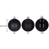  Kuglice za božićno drvce 4 cm 20 kom. crne | shoptok.hr