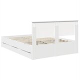  Krevetna konstrukcija Bijelo 150 x 200 cm Inženjersko Drvo | shoptok.hr