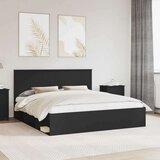  okvir za krevet crna 180 x 200 cm čvrsto borovo drvo | shoptok.hr