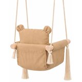 Ginger Home Dječja drvena ljuljačka Medo s pamučnim sjedalom i naslonom, do 30 kg, 28x28x196 cm | shoptok.hr