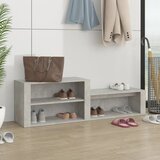 Ormarić za cipele boja betona 150x35x45 cm konstruirano drvo | shoptok.hr