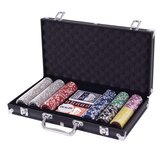  Poker set, kovček za poker, 300 laserskih žetonov, aluminijast kovček vključno s celotnim kompletom | Shoptok.si