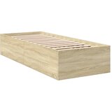  Okvir za krevet boja hrasta 100x200 cm od konstruiranog drva Smeđa 100 x 200 cm | Shoptok.si