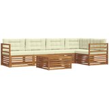  Set vanjskih sofa 6 kom. Prirodna i krem | shoptok.hr