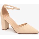 Resti Beige women's pumps with zircons Britica | Shoptok.si