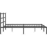 Metalni okvir za krevet s uzglavljem crni 193x203 cm | shoptok.hr