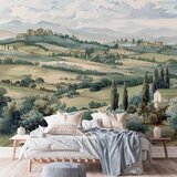  Foto tapeta - Landscape with Green Fields and Trees Tuscan Sunny View 500x350 Premium | shoptok.hr