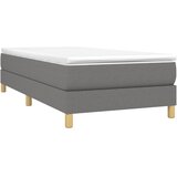  Okvir za krevet s oprugom tamnosivi 100x200 cm od tkanine | Eponuda.com
