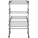  Stalak za sušenje rublja 2 razine i kotači srebrni 60x70x106 cm | shoptok.hr