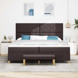  s opruga kutije Tamno smeđa 200 x 200 cm tkanina | shoptok.hr