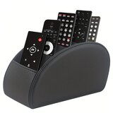  Remote Control Organizer Box 5 Compartments Black Eco-Leather | shoptok.hr