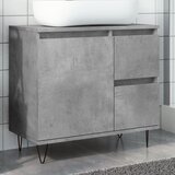 vidaXL omarica za umivalnik betonsko hrast 65x33x60 cm inženirski les | Shoptok.si