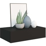  Polica s ladicom crna 40 x 23 5 x 10 cm MDF | shoptok.hr