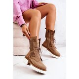 Boto Leather High Boots Workers Nicole Light Brown 2706 | ePonuda.com