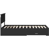  Krevetna konstrukcija s ladicama Crna i srebrna 100 x 200 cm | Eponuda.com