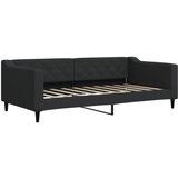 vidaXL Raztegljiva postelja črna 90x190 cm blago, (20792359) | Shoptok.si
