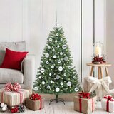 vidaXL Umetno Zložljivo Božično Drevo Zelena 120 cm PVC in kovina | Shoptok.si