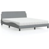 vidaXL Krevet s madracem svjetlosiva 160x200 cm tkanina Cijene