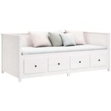  Dnevna postelja bela 100x200 cm trdna borovina, (21157787) | Shoptok.si