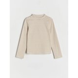 Reserved - Črtasta majica z dolgimi rokavi - Ebenovina | Shoptok.si