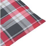  Jastuk za ležaljku crveni karirani (75 + 105) x 50 x 3 cm | shoptok.hr