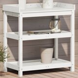vidaXL Stol za sadnju s policama bijeli 82 5x45x86 5 cm od borovine | shoptok.hr