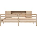vidaXL Knjižna postelja brez vzmetnice 200x200 cm trdna borovina | Shoptok.si