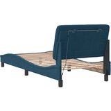  Okvir kreveta s LED-om bez madraca plavi 90 x 190 cm baršunasti | Eponuda.com