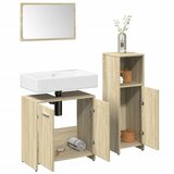 vidaXL Kopalniška garnitura 3-delna sonoma hrast inženirski les | Shoptok.si