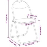  Zložljiva stolica 2 pcs Črna 48 x 43,5 x 81 cm Umjetno usnje, (5000296816) | Shoptok.si