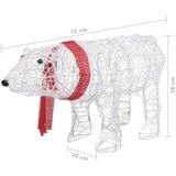  Božićni medvjed s 45 LED žarulja 71x20x38 cm akrilni | shoptok.hr