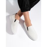 Shelvt Openwork sneakers slip on white and black | Shoptok.si
