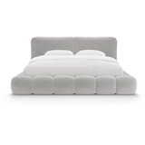 Micadoni Siva oblazinjena zakonska postelja s prostorom za shranjevanje z letvenim dnom 180x200 cm Solange – | Shoptok.si